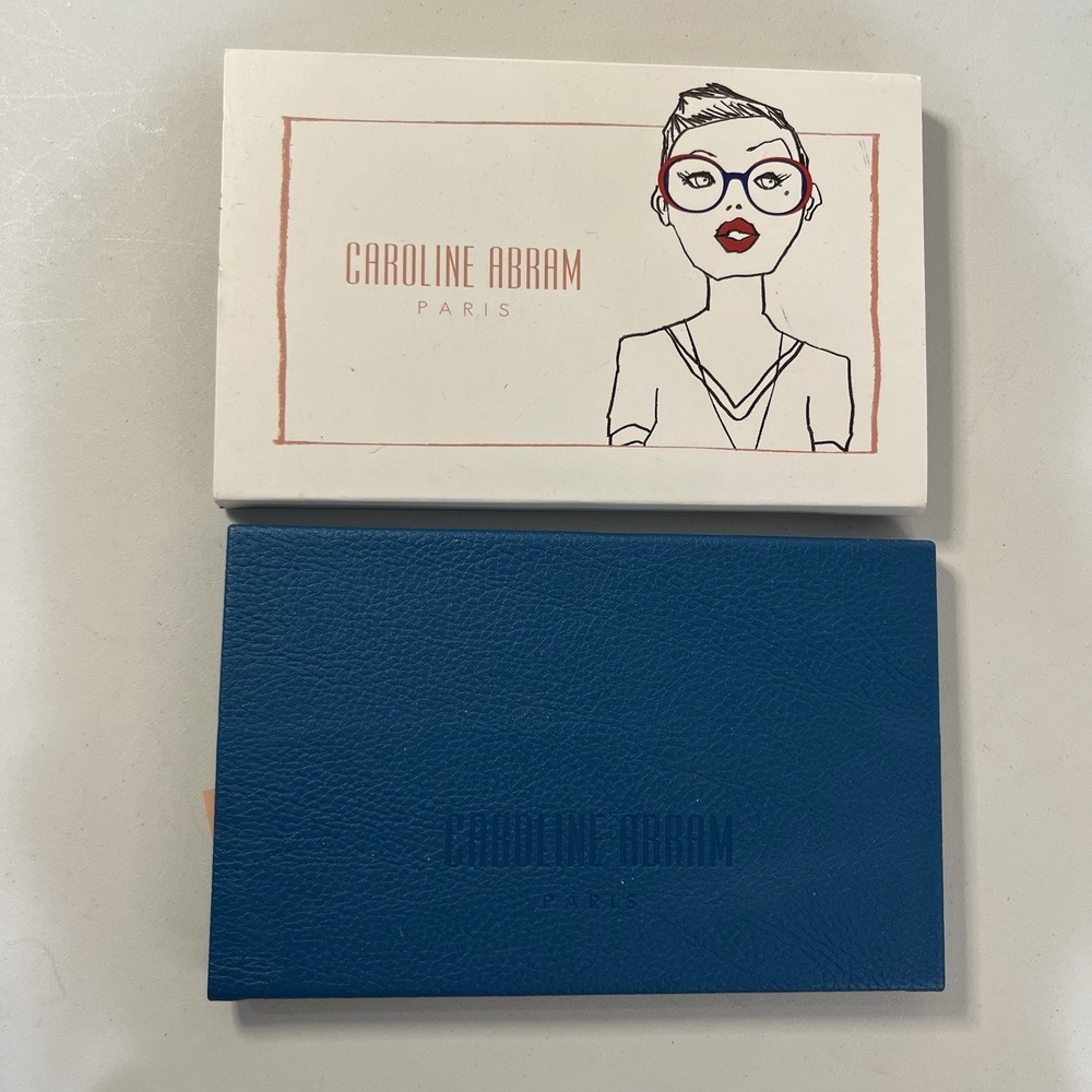 Caroline Abram Glasses Case Eyeglasses‎ Sunglasses Folding Case NEW Blue